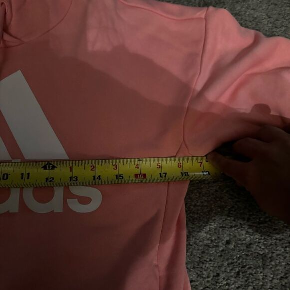 Adidas Classic Logo Hoodie Size XS Bright Coral Pink - Picture 12 of 12